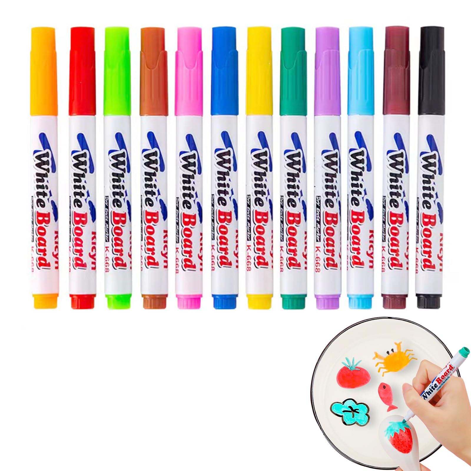 Amazon.co.jp: Coollooda 魔法の水絵ペン【12色】 魔法の落書き描画